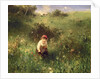 Girl in a Field, 1857 by Ludwig Knaus