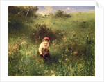 Girl in a Field, 1857 by Ludwig Knaus
