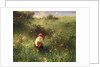 Girl in a Field, 1857 by Ludwig Knaus