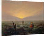 Moon Rising Over the Sea, 1821 by Caspar David Friedrich