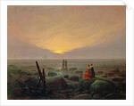 Moon Rising Over the Sea, 1821 by Caspar David Friedrich