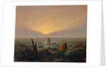 Moon Rising Over the Sea, 1821 by Caspar David Friedrich