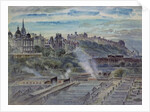 Edinburgh from near St. Anthony's Chapel on the North-west Shoulder of Arthur's Seat, 19th century by John Gendall