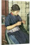 Girl Knitting by Walter Langley