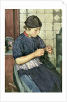 Girl Knitting by Walter Langley