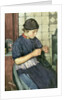 Girl Knitting by Walter Langley