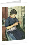 Girl Knitting by Walter Langley