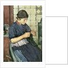 Girl Knitting by Walter Langley
