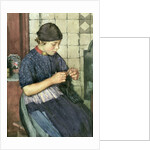 Girl Knitting by Walter Langley