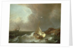 Galleon in Stormy Seas by Jan Claes Rietschoof