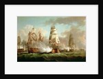Ship 'Neptune' fighting, Trafalgar, 1805 by J. Francis Sartorius