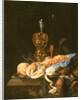 A Still Life with a Lobster in a Delft Bowl by Jurian van Streeck or Streek