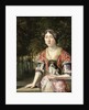 Portrait of a Lady Wearing a Red and White Dress by Matthys Naiveu