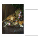 A Vanitas Still Life with a Nautilus and a Lute by Matthys Naiveu