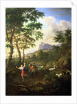 An Arcadian Landscape with Pan and Syrinx by Jacob de Heusch