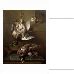 A Cat Attacking Dead Game by Alexandre-Francois Desportes