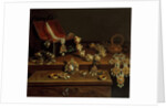 Casket of jewels on a table, principally of German Origin by Pieter Gerritsz. van Roestraten
