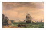 Men-O'-War and Small Craft at Portsmouth Harbour, late 18th or early 19th century by Thomas Whitcombe