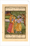 Radha and Krishna, the God of Love by School Indian