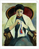 Woman Sewing by August Macke