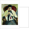 Woman Sewing by August Macke