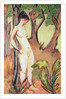 Nude Standing Against a Tree by Otto Muller or Mueller