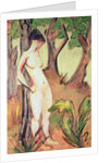 Nude Standing Against a Tree by Otto Muller or Mueller