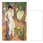 Nude Standing Against a Tree by Otto Muller or Mueller