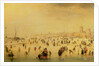 Skaters on a Frozen River, 17th century by Barent Avercamp