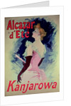 Poster advertising 'Alcazar d'Ete' starring Kanjarowa by Jules Cheret