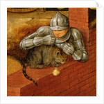 Knight putting a bell on a cat by Pieter the Younger Brueghel