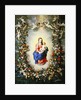 The Virgin and Child encircled by a garland of flowers held aloft by cherubs, c.1624 by Jan & Balen Hendrik van Brueghel
