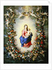 The Virgin and Child encircled by a garland of flowers held aloft by cherubs, c.1624 by Jan & Balen Hendrik van Brueghel