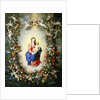 The Virgin and Child encircled by a garland of flowers held aloft by cherubs, c.1624 by Jan & Balen Hendrik van Brueghel