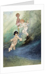 Untitled Watercolour, Children Underwater with an Elf by Charles Robinson