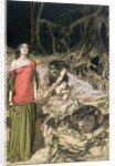 The Wooing of Grimhilde, the mother of Hagen by Arthur Rackham