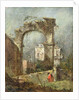 A Capriccio - A Ruined Arch, 18th cenury by Francesco Guardi