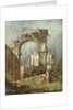 A Capriccio - A Ruined Arch, 18th cenury by Francesco Guardi