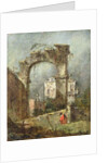 A Capriccio - A Ruined Arch, 18th cenury by Francesco Guardi