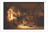Children Playing by a Cottage Fire, 1641 by Isack van Ostade