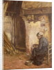 Old Woman Peeling Potatoes by Walter Langley