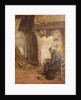 Old Woman Peeling Potatoes by Walter Langley