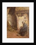 Old Woman Peeling Potatoes by Walter Langley