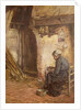 Old Woman Peeling Potatoes by Walter Langley