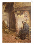 Old Woman Peeling Potatoes by Walter Langley