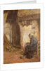 Old Woman Peeling Potatoes by Walter Langley