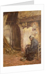 Old Woman Peeling Potatoes by Walter Langley