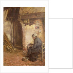 Old Woman Peeling Potatoes by Walter Langley