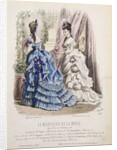 Fashion plate from 'Le Moniteur de la Mode' by French School
