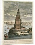 The Marble Watch Tower or Lighthouse Erected by Ptolemy Soter on the Island of Pharos, near the Port of Alexandria by English School